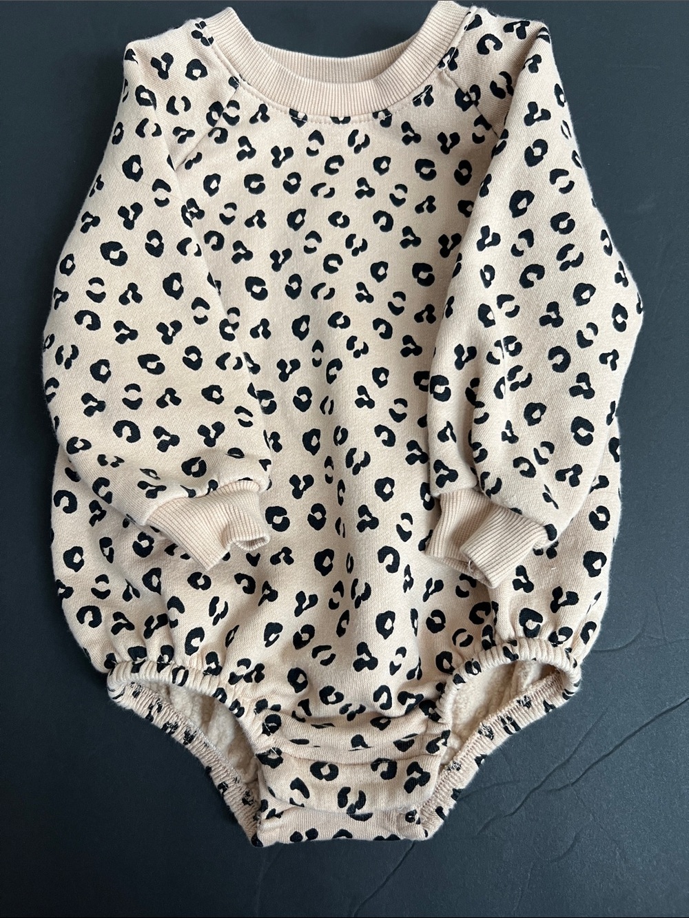 Old Navy Beige and Black Leopard Print One-Piece Bodysuit - Picture 3 of 3